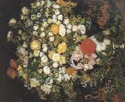 Vincent Van Gogh Chrysanthemums and Wild Flowers in a Vase (nn04) Spain oil painting artist
